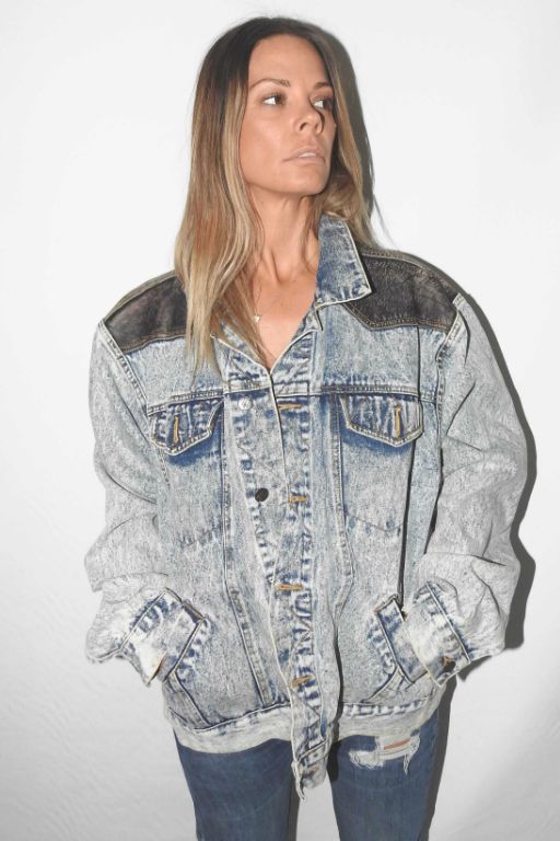 Denim Jacket 3  VINTAGE ACID WASH / LEATHER JACKET